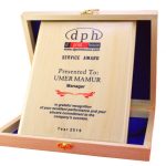 Elite Class Executive Shield UV Printed - Wooden Box Shield in Peshawar Pakistan (Pure wooden in Natural Finishing)