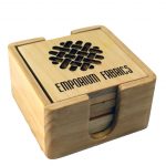 03. Customized Wooden Cup Mats - Engraved | Corporate Gifts in Peshawar, Lahore, Karachi, Islamabad, Quetta, Pakistan
