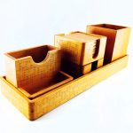 Wooden Office Table Set Organizer – Grains