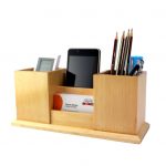 005a. Wooden Desk Organizer (Pen, cards, mobile holder) in Peshawar, Lahore, Karachi, Quetta, Pakistan