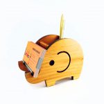 24. Wooden Pen & Mobile or Cards Holder - Elephant Shape