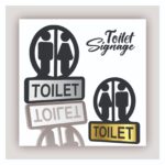 Toilet Rest room signage tag